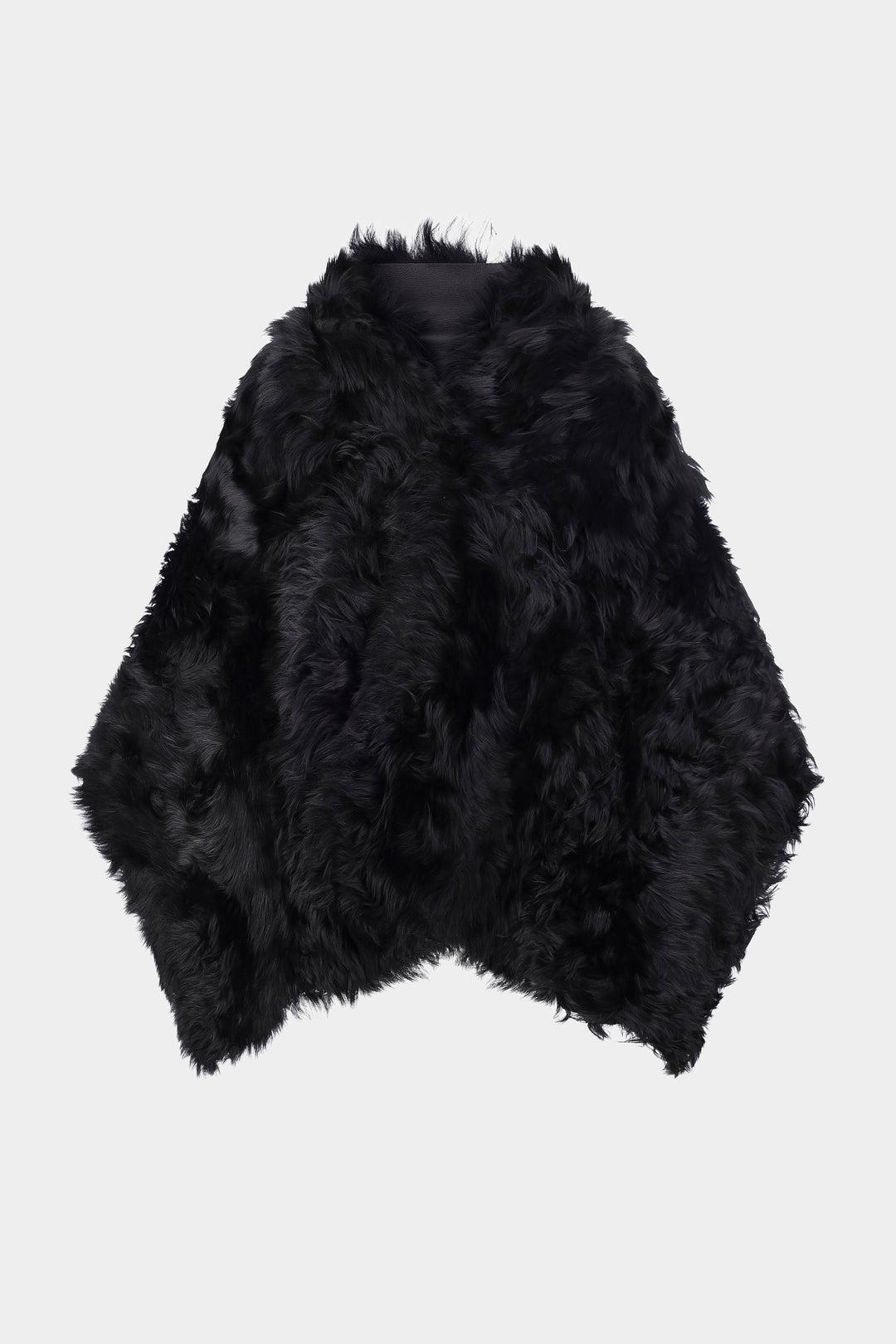 THEA DOUBLE-SIDED SHEARLING SCARF IN BLACK