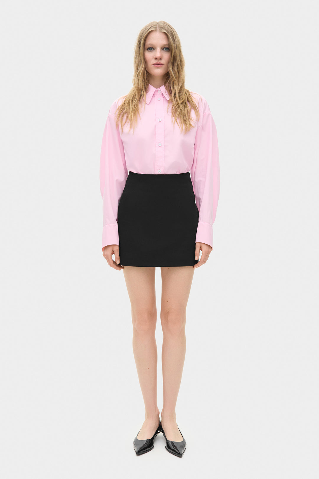 MACY COTTON MINI SKIRT IN BLACK