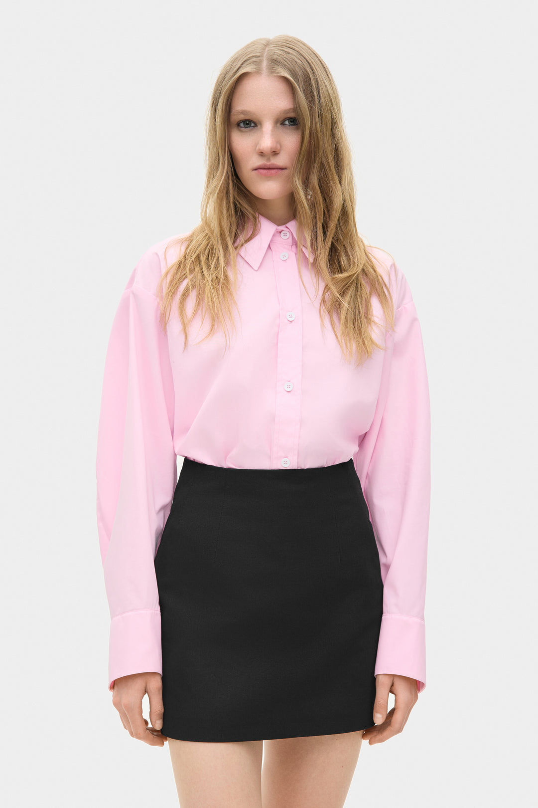 MACY COTTON MINI SKIRT IN BLACK