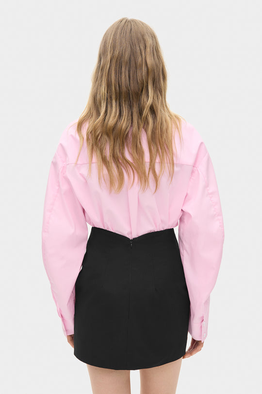 MACY COTTON MINI SKIRT IN BLACK