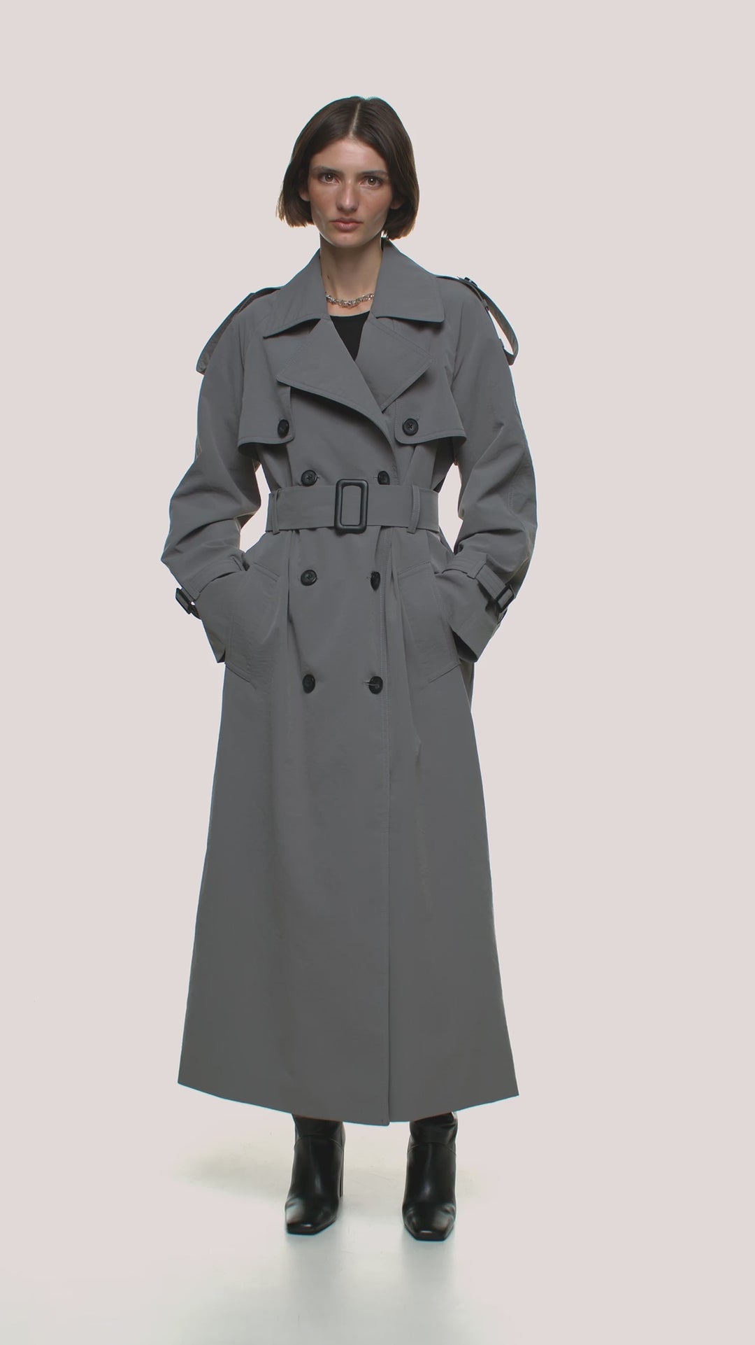 LOYALTY DOUBLE-BREASTED OVERSIZED TRENCH COAT