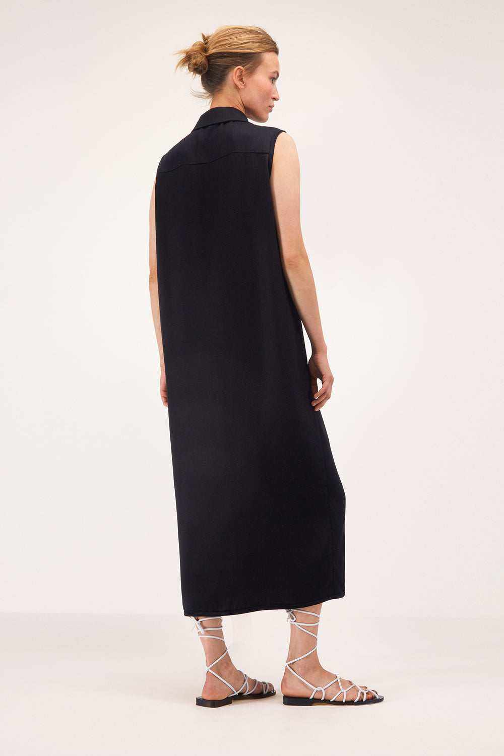 RESORT BLACK MIDI DRESS