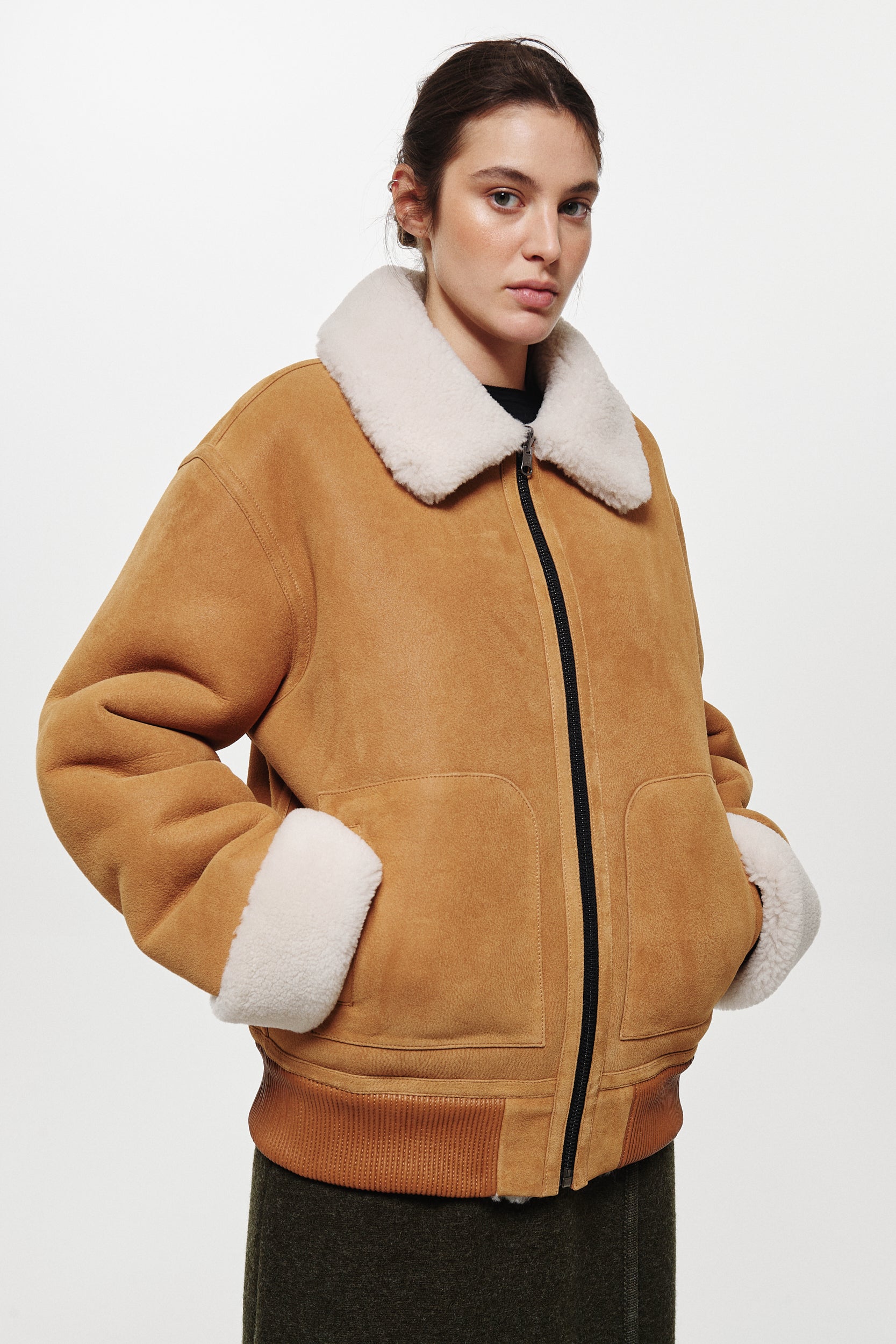 SIGNATURE REVERSIBLE SHEARLING BOMBER JACKET – Kulakovsky