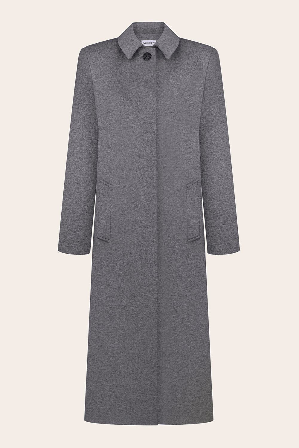 SILVER DECENCY CLASSIC COAT IN VIRGIN WOOL