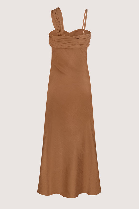 SUNSET DRESS IN COPPER COLOR