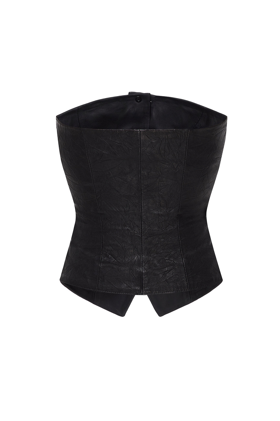 CRINKLE BUTONN-UP LEATHER CORSET
