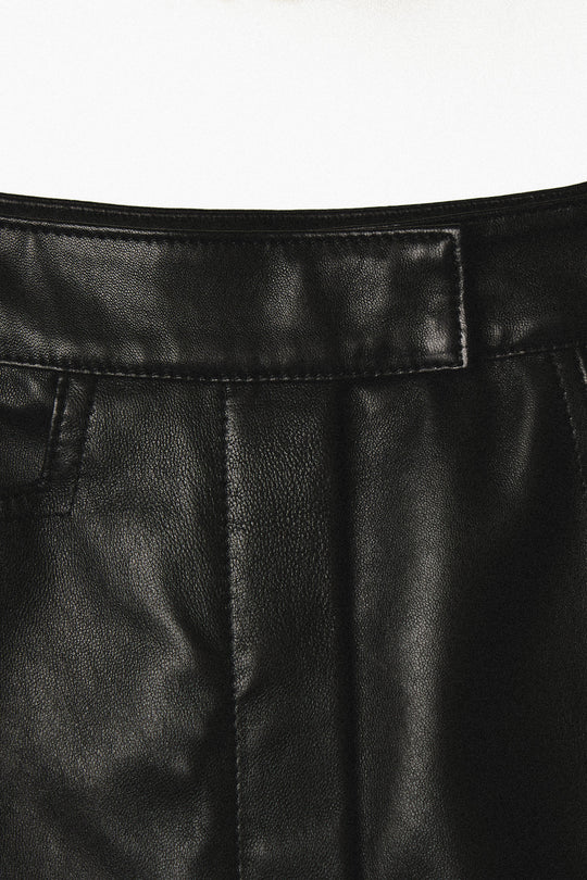 STRAIGHT CUT LEATHER PANTS