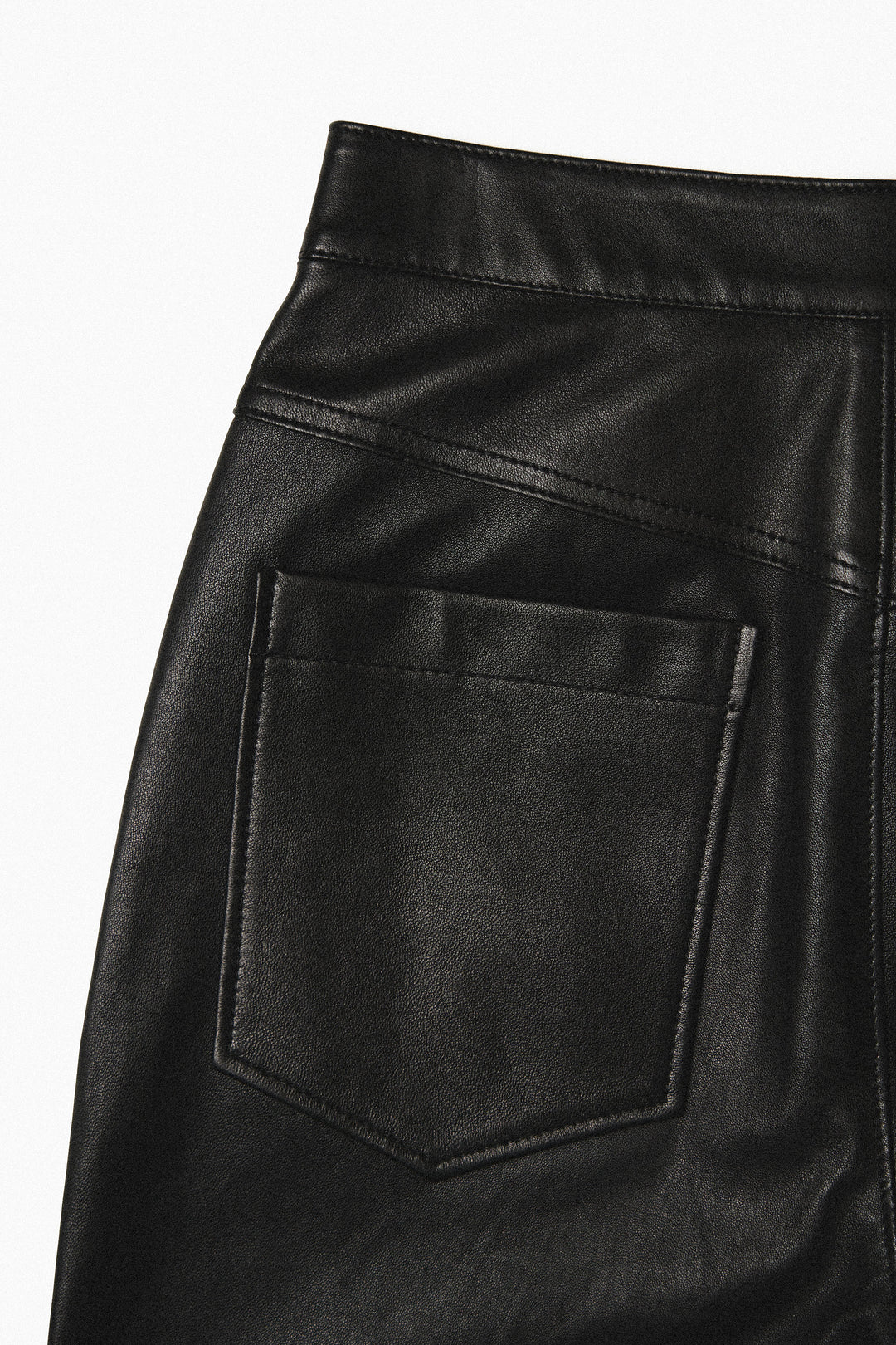STRAIGHT CUT LEATHER PANTS