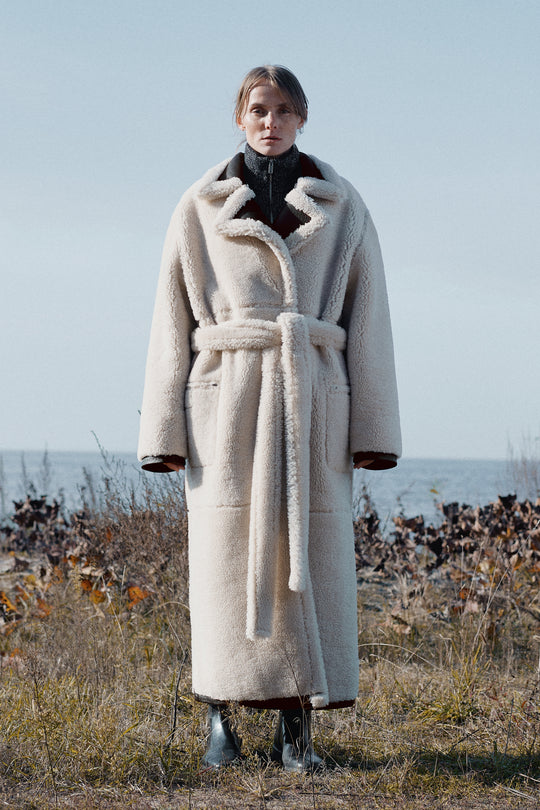 REVERSIBLE SHEARLING COAT