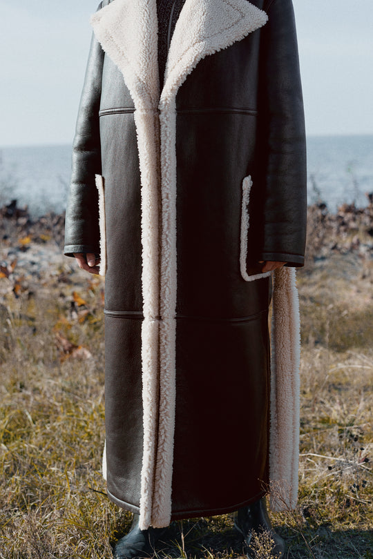 REVERSIBLE SHEARLING COAT